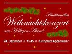 Weihnachtskonzert an der katholischen Kirche