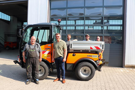 v. l. n. r.: Adelbert Peschke, Bürgermeister Viktor Lorenz, Marc Steiner, Sebastian Münz, Jürgen Lechleiter