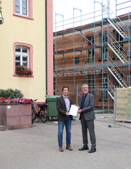 Bürgermeister Manuel Tabor (li.), Dr. Johannes Dreier