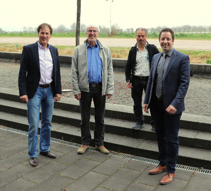 v.l. Ralf Wiedemer, Winfried Wanner, Frank Metzler und Bürgermeister Manuel Tabor